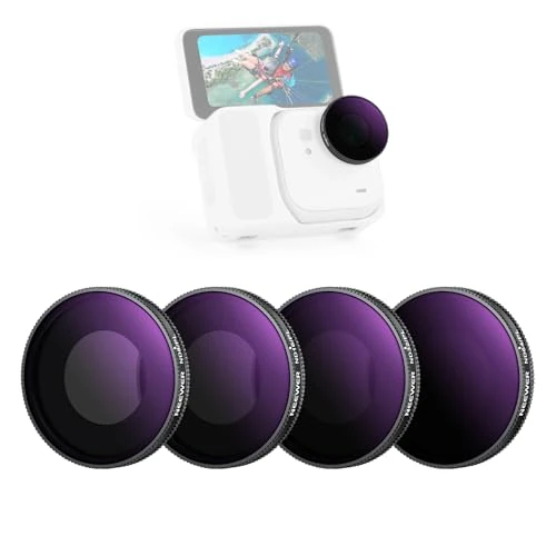 Offerta a tempo: NEEWER Set di Filtro ND Polarizzato Compatibile con Insta360 GO Ultra (ND8/PL ND16/PL ND32/PL ND64/PL), Filtri Polarizzatori a Densità Neutra Avvitabile, Vetro Ottico HD, Accessori Action Cam, FL-C52 - 0.00% da 35.99 € a 35.99 €