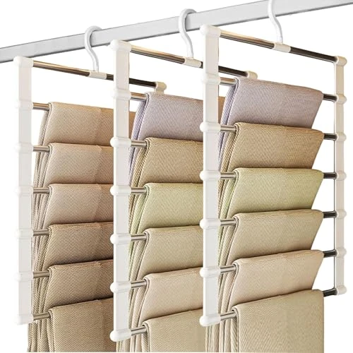 Oferta limitowana: 3 sztuki składany wieszak na spodnie, pręty obrotowe, oszczędność miejsca, do wieszania spodni, prześcieradła, krawatów, spódnic, szalików, ręczników, pasków i małych ubrań ﻿ z 49.99 zł na 49.99 zł (oszczędź 0.00%)