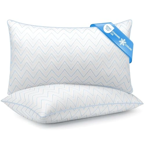Offerta a tempo: TESQ Cuscini Letto 50x70 cm Set di 2, Cuscino Morbidi e Traspiranti con Imbottitura in Fibra di Poliestere 70% 7D e 30% 1.33D, Comfort e Supporto Bilanciato per Tutte le Posizioni di Sonno - 10% da 37.98 € a 34.28 €