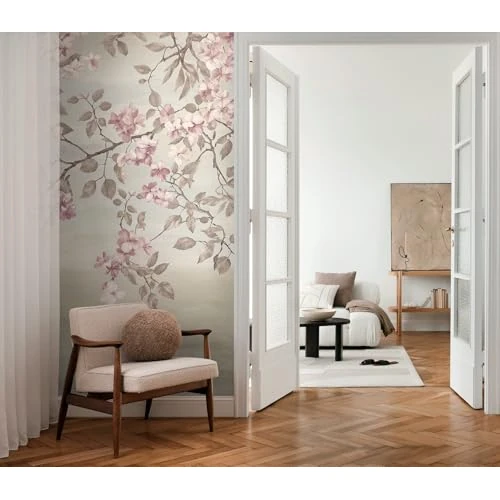 Oferta limitada: Livingwalls papel pintado mural panorámico tejido no tejido con diseño de flores en crema, rosa, verde – papel pintado mural floral 8,80 m x 0,53 m – colección COSMOPOLITAN – 791448 de 43.95 € a 40.92 € (ahorro 7%)