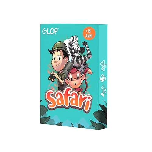 Limitiertes Angebot: Glop Safari – Kartenspiel für Kinder & Familien ab 6 Jahren, 2–6 Spieler, schnelle Runden (10–15 Min), kompaktes Reisespiel, Geschenkidee von 5.99 EUR auf 5.99 EUR (Spare 0%)