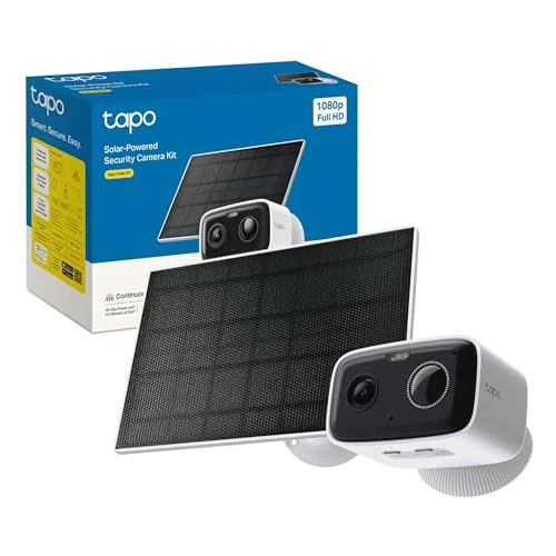 Tijdelijke aanbieding: Tapo C400 Kit Wifi-camera voor buiten, FHD, draadloos, met zonnepaneel, batterij 5200 mAh, bewakingscamera, nachtzicht, kleur-nachtzicht, personenherkenning, akoestisch en helder alarm, IP65 van 52.42 EUR naar 52.42 EUR (korting 0%)