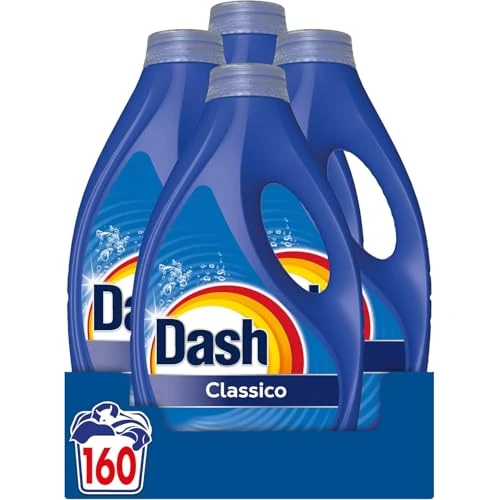 Offerta a tempo: Dash Power Detersivo Liquido Lavatrice, 160 Lavaggi (4x40), Classico, Rimuove Le Macchie, Igienizza, Brillantezza Per I Capi - 35% da 59.99 € a 38.75 €
