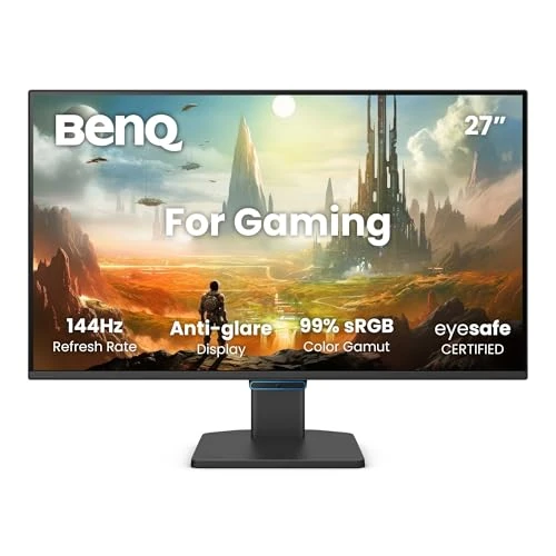 BenQ Monitor GW2790CE 27" 1080p FHD 144Hz IPS Eye-Care para Oficina en casa, USB-C, 1080x1920, Optimizador Visual, sin parpadeos, Baja luz Azul, Bisel Ultrafino, Certificado TÜV, Eye-CareU