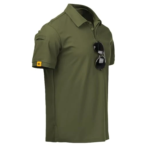 Oferta limitada: JACKETOWN Polo Manga Corta para Hombre Secado Rápido Transpirable Polo Tenis Polo Verano para Hombre Golf Camisa Deportiva Casual Basic(Verde Militar M) de 25.72 € a 24.43 € (ahorro 5%)
