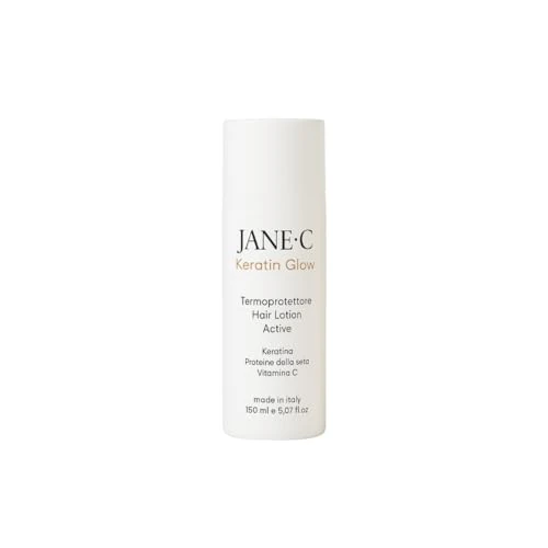 JANE•C Termoprotettore Capelli alla Cheratina, Crema-Lotion Professionale 230°, Anti-Crespo, Protezione da Piastra e Phon, per Capelli Secchi, Danneggiati o Trattati – 150 ml Made in Italy