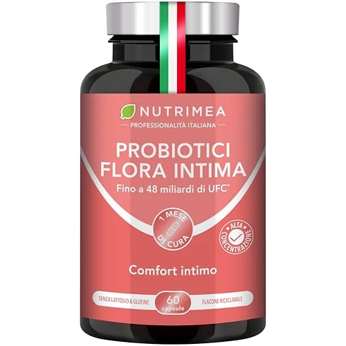 Offerta a tempo: Probiotici Donna Flora Intima Con Vitamina B2 | 60 Capsule | Nutrimea - 30% da 19.99 € a 13.99 €