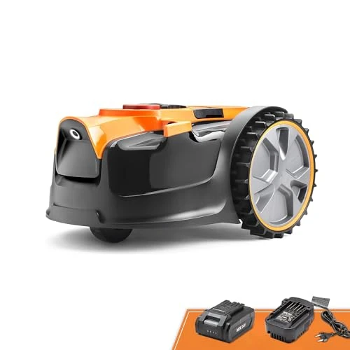 Zeitlich begrenztes Angebot: Lawnmaster OcuMow® Mähroboter kabellos 80 ㎡ Rasenmäher Roboter mit 2Ah Akku Kompaktmodell Einsteiger-Modell ohne Begrenzungskabel von 349.99 € auf 279.99 € (20% Rabatt)