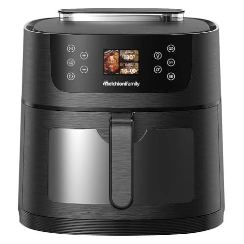 Offerta a tempo: Melchioni Family DORA AI Friggitrice ad Aria 8L con Intelligenza Artificiale riconoscimento cibo e Vapore Soft | 24 Programmi Preimpostati, Cassetto con Finestra, Luce Interna, Potenza 1800W - 39% da 99.00 € a 59.99 €