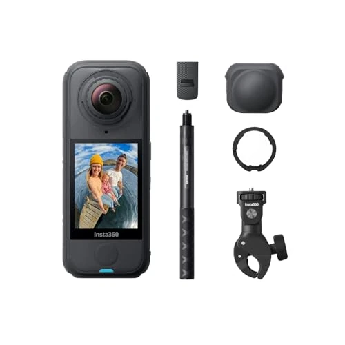 Insta360 X4 Air Motorcycle Multiview Bundle - Lightweight 165g 8K 360 Camera, Invisible Selfie Stick, Replaceable Lenses, Shoot First & Frame Later, Built-in Wind Guard, FlowState Stabilization