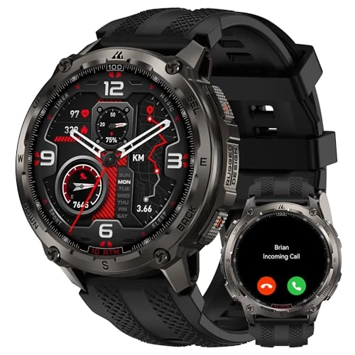 Oferta limitada: KOSPET Tank T4 Reloj Inteligente Hombre GPS, Acero Inoxidable Smartwatch Hombre, Mapas Offline & 10 ATM,50 Días de Batería, Monitoreo de Salud 24/7, Compatible con Android y iOS (Negro) de 249.99 EUR a 178.49 EUR (ahorro 29%)