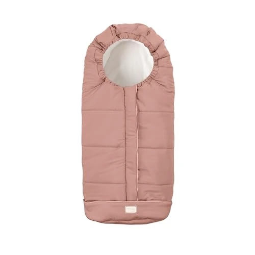 Nuvita 9545 Junior City | Universal-Fußsack für Kinderwagen | Perfekt für Kinder von 6 bis 36 Monaten (100 cm) | Samtweiches Material und Komfort für Ihr Kind bis zu -10 °C | Rosa