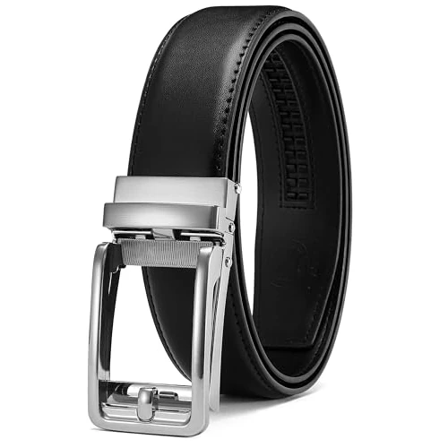 CHAOREN Męski pasek skórzany – automatyczny pasek męski bez otworów do garnituru i spędzania wolnego czasu 35 mm