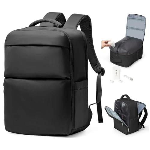 Offre limitée : bergsalz Sac 40x20x25 Ryanair a Dos Sous Vide Voyage Avec Pompe, Bagage Cabine 40x30x20, Sac a Dos Compression Voyage Cabine Avion 40x30x20 Sous Vide, Noir de 56.99 € à 56.99 € (0.00% de remise)