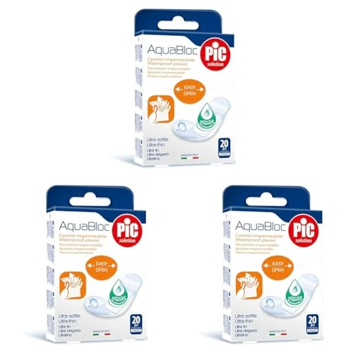 Offerta a tempo: Pic Solution Cerotto Antibatterico Aquabloc 19X72 20P, 20 unità (Confezione da 3) - 29% da 6.21 € a 4.38 €