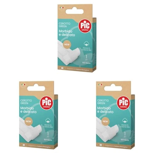 Offerta a tempo: Pic Solution Cerotto Green Cotone Bio, Confezione da 3 Pezzo, Dimensioni 50x6cm - 28% da 11.34 € a 8.19 €