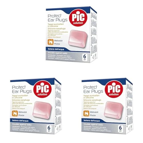 Offerta a tempo: Pic Solution, Tappi Auricolari In Silicone, Confezione da 18 Pezzi - 49% da 16.50 € a 8.40 €