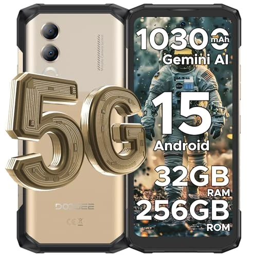 DOOGEE Blade 20 Turbo Rugged Smartphone 5G, 6,6 inch, 32 GB + 256 GB/TF 2 TB smartphone, 10300 mAh / 33 W, Dimensity 7050 onverwoestbare telefoon, Android 15 schokbestendige mobiele telefoon, 50 MP/5G