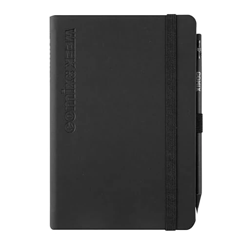 COMIX, Medium – Agenda 2026 semanal de 12 meses, cierre con elástico, trabilla elástica para lápiz o bolígrafo, con lápiz Comix incluido, doble marcapáginas, 192 páginas – 10,7 x 15,9 cm (al.)