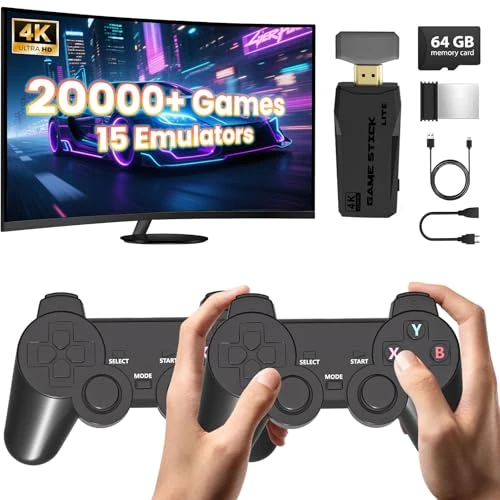 Offre limitée : KANYUNCD M8,Console de Jeu rétro, 2 manettes sans Fil 2,4 GHz,Plug & Play HD 4K,15 émulateurs,Cadeau pour Noël,Thanksgiving(64G) de 42.99 EUR à 42.99 EUR (remise 0%)