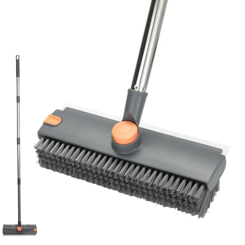 Limited-time offer: VINATO 2 in 1 Floor Brush with Scraper 360° Rotating Grout Brush with Hard Bristles with Long Handle 134cm for Cleaning Patios, Bathrooms, Tiles, Kitchens, Walls from $43.63 to $43.63 (save 0.00%)