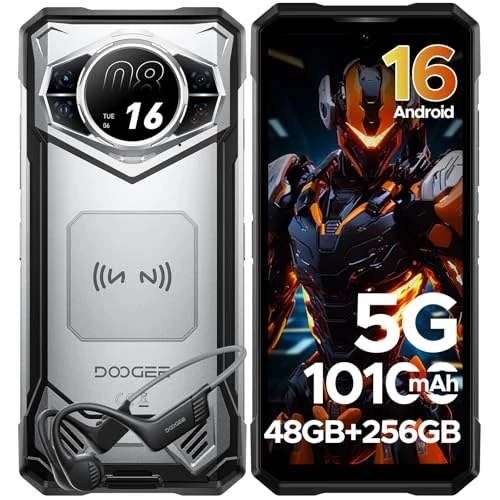 Limited offer: DOOGEE S200 Rugged Smartphone 5G Unlocked, 48GB+256GB/2TB, Android 16 Rugged Phone with 1.32" Rear Screen, 10100mAh, 6.72"FHD + 120 Hz Display, 100MP+20MP Night Vision, IP68/IP69K/NFC/Fingerprint/GPS from 299.98 EUR to 299.98 EUR (save 0%)