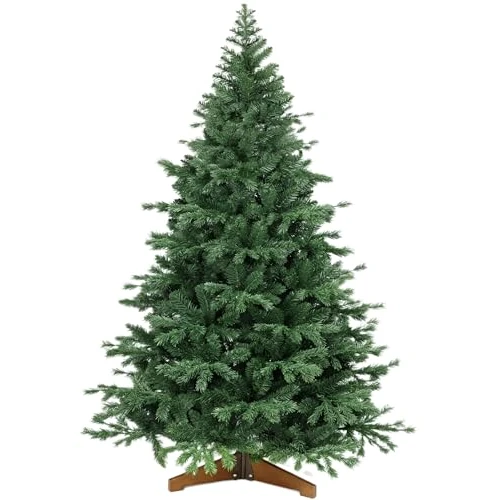 Limitiertes Angebot: Weihnachtsbaum | Künstlicher Weihnachtsbaum 180 cm, 810 Spitzen Realistischer PE+PVC Mix Schnell Aufgebaut Faltbar Wiederverwendbar, Realistischer Tannenbaum mit Metallgestell & Holzsockel für Lnnen von 119.99 EUR auf 79.99 EUR (Spare 33%)