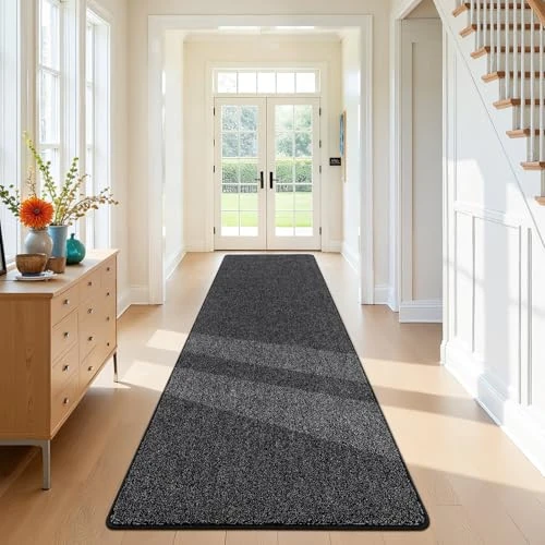 Offerta a tempo: SHACOS Tappeto Corridoio Lungo Antiscivolo 80x250 cm, Tappeti Runner Nero - 50% da 57.99 € a 29.24 €