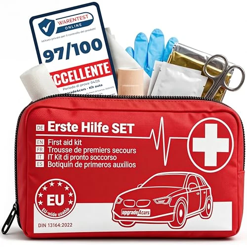 Tijdelijke aanbieding: Upgrade4cars Auto verbanddoos 2026 DIN 13164 EHBO-set in heel Europa geldig | verbandtas ook voor thuis en onderweg van 21.95 € naar 21.95 € (0.00% korting)