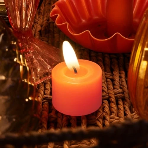 Offerta a tempo: Talking Tables Candele a LED senza fiamma, colore arancione, realistico, effetto tremolante, riutilizzabile, a batteria, per autunno, primavera, Halloween, matrimoni, feste e decorazioni per la casa - 41% da 17.14 € a 10.18 €