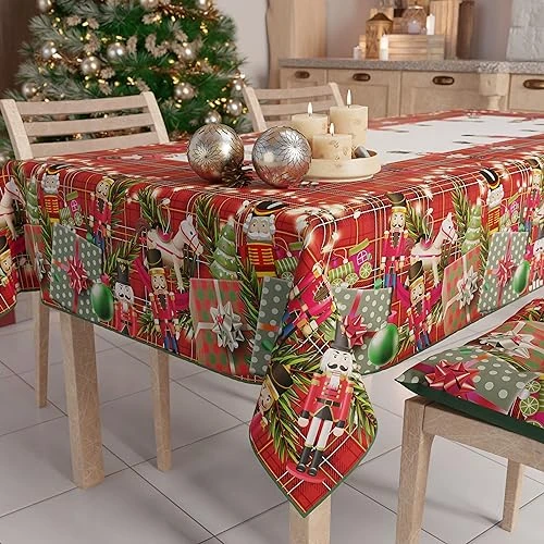 Oferta limitowana: PETTI Artigiani Italiani Świąteczny obrus odporny na zabrudzenia kwadratowy obrus świąteczny kuchnia rysunek żołnierzy X4 miejsca (140 x 140 cm) 100% wyprodukowano we Włoszech z 279.46 zł na 41.83 zł (oszczędź 85.03%)
