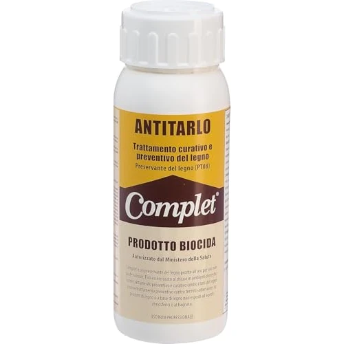 Offerta a tempo: Complet Antitarlo Biocida per Legno, Inodore e Incolore, Protezione Mobili, Parquet e Oggetti in Legno, Flacone 500ml - 0.00% da 13.99 € a 13.99 €