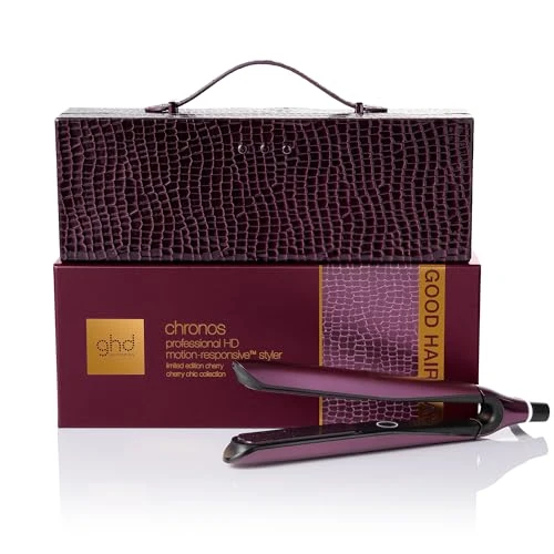 Tijdelijke aanbieding: ghd - Styler Chronos Giftset - Stijltang (Kersenrode) - Cherry Chic collectie - Styling die maar liefst 3 keer sneller is - Zonder Extreme Hitte - Inclusief luxe vanity case van 302.99 EUR naar 302.99 EUR (korting 0%)