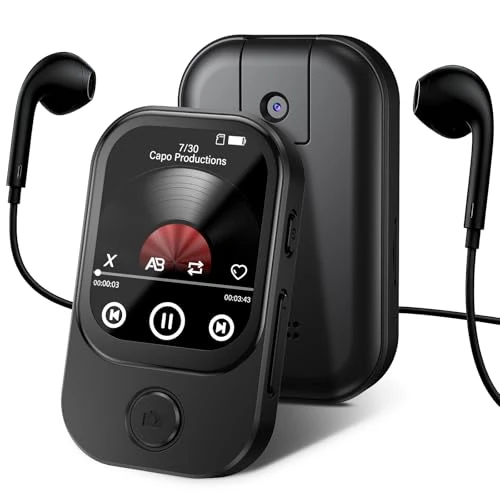 Tijdelijke aanbieding: RWSRW 64 GB MP3-speler Bluetooth 5.4, ultra slim muziekspeler, IPS-kleurenbeeldscherm, mini-muziekspeler met fotoviewer, videoplay, FM-radio, voicerecorder, e-book reader, sport van 49.99 EUR naar 49.99 EUR (korting 0%)