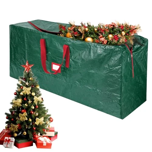 Opbergtas voor de kerstboom, 122 x 34 x 51 cm, kerstboomtas met ritssluiting en handgrepen, opbergtas voor de kerstboom, opbergtas voor de kerstboom voor het organiseren en bewaren van andere meubels