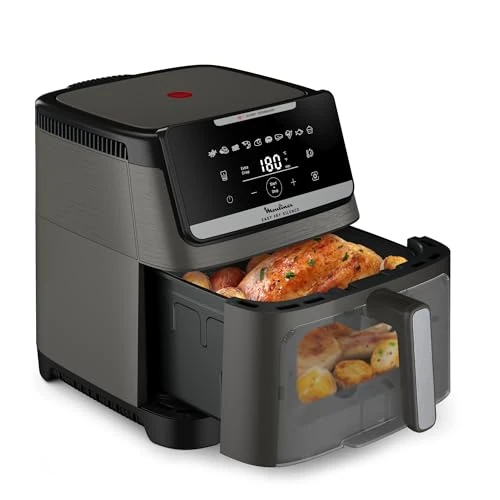 Offerta a tempo: Moulinex Easy Fry Silence 7L, Friggitrice ad Aria Silenziosa e Compatta, Fino a 8 Persone, Frontale del cestello rimovibile, Finestra di Visualizzazione, EZ846HF0 - 17% da 119.99 € a 99.99 €