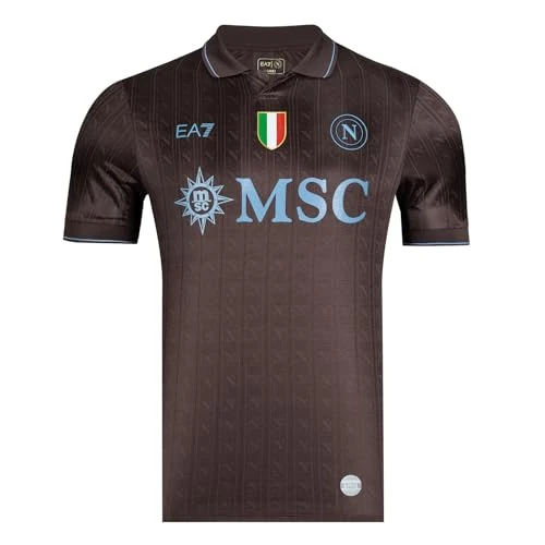 SSC Napoli Trikot Rennen Third 2025/2026, Moka, EA7 Offizielles Produkt, Fußballtrikot 2025/2026, M