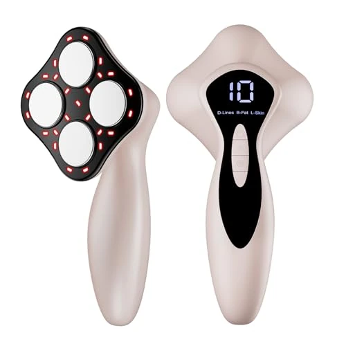 Massaggiatore Anticellulite Professionale, 3 in 1 Massaggiatore Anticellulite Elettrico Unisex per Vita, Pancia, Braccia, Glutei e Gambe (Oro Rosa)