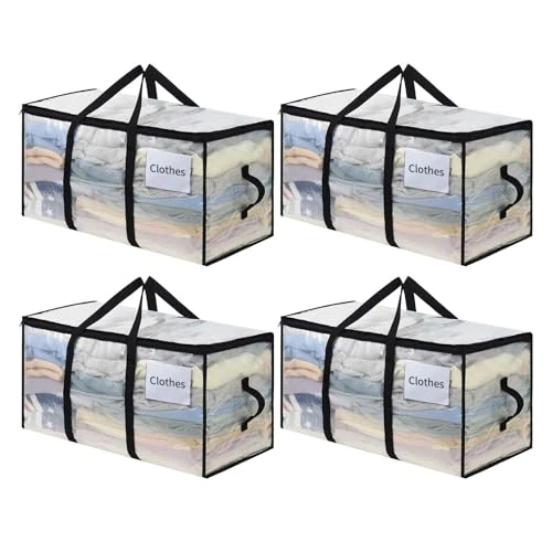 Limited-time offer: OTraki Moving Boxes, Moving Bags, Set of 4 Large Moving Bags for Moving and Moving and Storing, Thick and Waterproof with Reinforced Handles for Clothes and Bedding from 20.70 £ to 20.70 £ (save 0.00%)