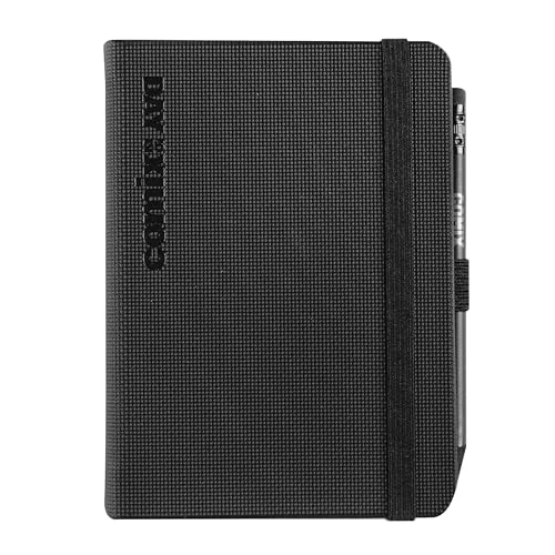 COMIX, Mignon - Dagkalender 2026 12 maanden, sluiting met elastiek en elastische lus voor potlood of pen, potlood COMIX inbegrepen, dubbele bladwijzers - 9 x 12,5 cm, zwart Tenax