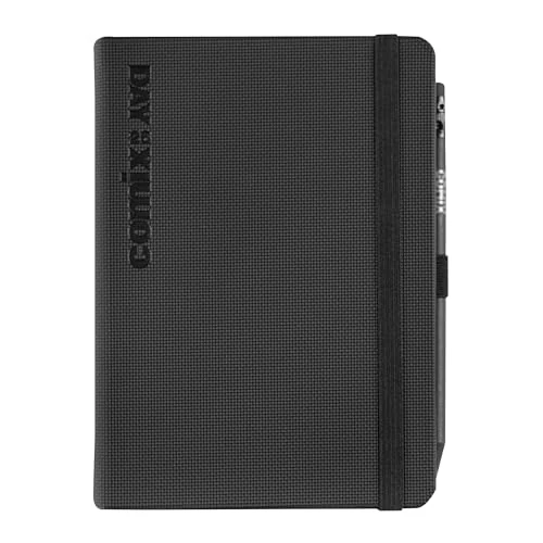 COMIX Mini - agenda 2026, 12 maanden, dagelijks, met elastische lus voor potlood of pen, sluiting met elastiek en bladwijzer, COMIX potlood inbegrepen, 11 x 15,3 cm - zwart Tenax