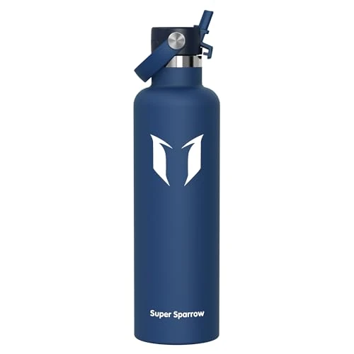 Zeitlich begrenztes Angebot: Sparrow Edelstahl Trinkflasche 1.2L - FlipFlow Thermosflasche mit Strohhalm - BPA-Frei Thermoskanne, Thermobecher für Sport, Travel, Schule, Outdoor von 24.59 € auf 24.59 € (0.00% Rabatt)