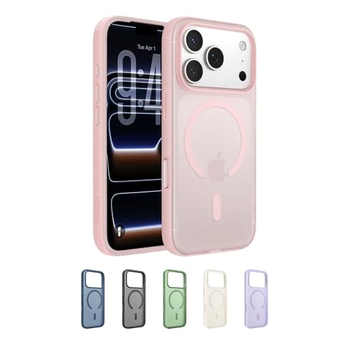 Limited-time offer: Belkin SheerForce Grip MagSafe Compatible iPhone 17 Pro Case with Slim Design & Anti-Slip Side Lines - Magnetic, Transparent, & Shockproof Protective iPhone Case - Pink from 24.99 £ to 16.99 £ (save 32%)
