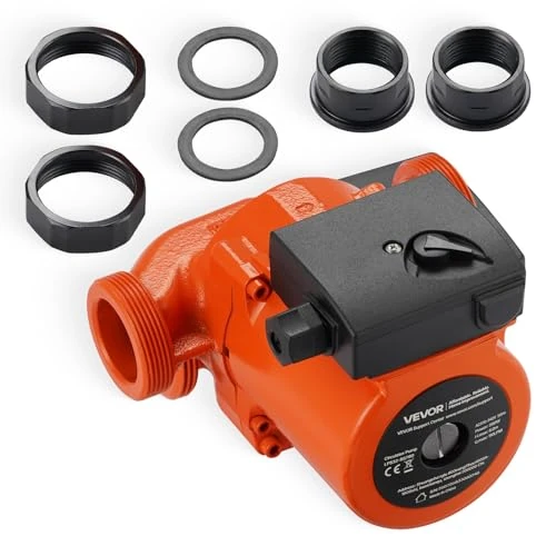 Offerta a tempo: VEVOR Pompa di Circolazione in Ghisa LPS25-6S/130, 1/8 HP, Pompa di Circolazione per Acqua Calda 220-240 V 550 LPM, Attacco Filettato, Regolazione a 3 Velocità, per Impianto di Riscaldamento - 0.00% da 56.26 € a 56.26 €