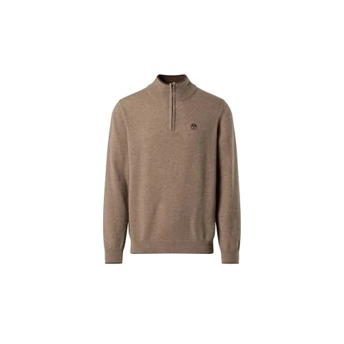 NORTH SAILS Jersey de mezcla de cachemira con media cremallera, Fossil Melange, XXXXL