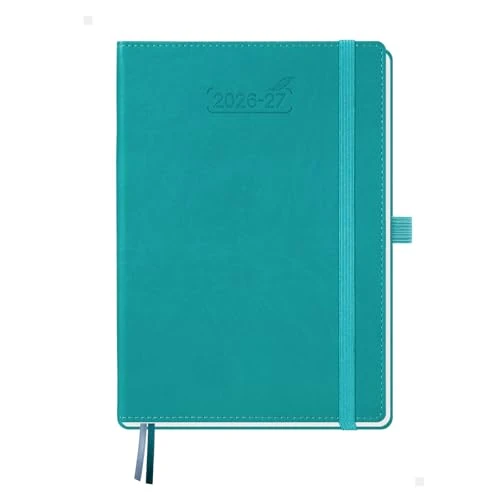 Oferta limitada: BEZEND Agenda 2026 2027 Semana Vista Vertical 15,5 x 21 cm, 18 Meses Agenda Escolar de Jul.26 a Dic.27, A5 Planificador Semanal con Tapa Dura Cuero PU - Turquesa de 17.99 € a 16.24 € (ahorro 10%)