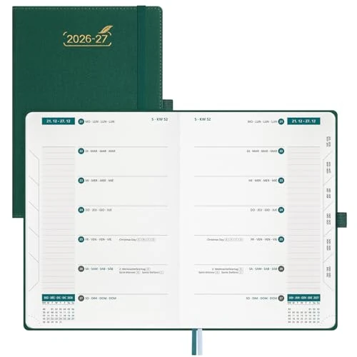 Oferta limitada: BEZEND Agenda 2026 2027 Semana Vista A5 con Doble Horario - 15,5 x 21 cm de 15.43 € a 7.99 € (ahorro 48%)