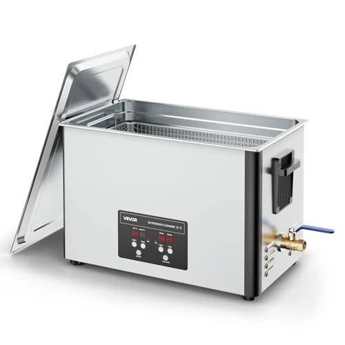 Offerta a tempo: VEVOR Pulitore a Ultrasuoni da 30 L, Macchina Professionale per la Pulizia a Ultrasuoni, con Cestello di Pulizia e Schermo Digitale, in Acciaio Inossidabile da 480 W e 40 kHz per Parti, Carburatori - 16% da 187.90 € a 157.74 €
