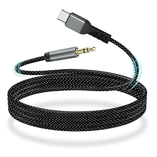 Tijdelijke aanbieding: YISH Kabel USB C naar 3,5 mm jack 1 m: USB Type C naar jackkabel 3,5 mm Audio Aux Nylon Hoofdtelefoon Stereokabel Auto Compatibel met iPhone 17 Pro Max/16 Max Samsung Galaxy S25/S24 iPad Pro Pixel van 7.84 € naar 7.84 € (0.00% korti