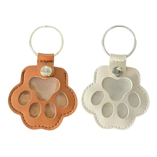 Rainway 2 Stück Aufbewahrungsbox für Tierhaare, Tierhaar Anhänger, Tierhaar Aufbewahrungstasche, Pet Hair Memory Key Fob, Personalisierte Katzenhaar Erinnerung, niedlicher Anhänger